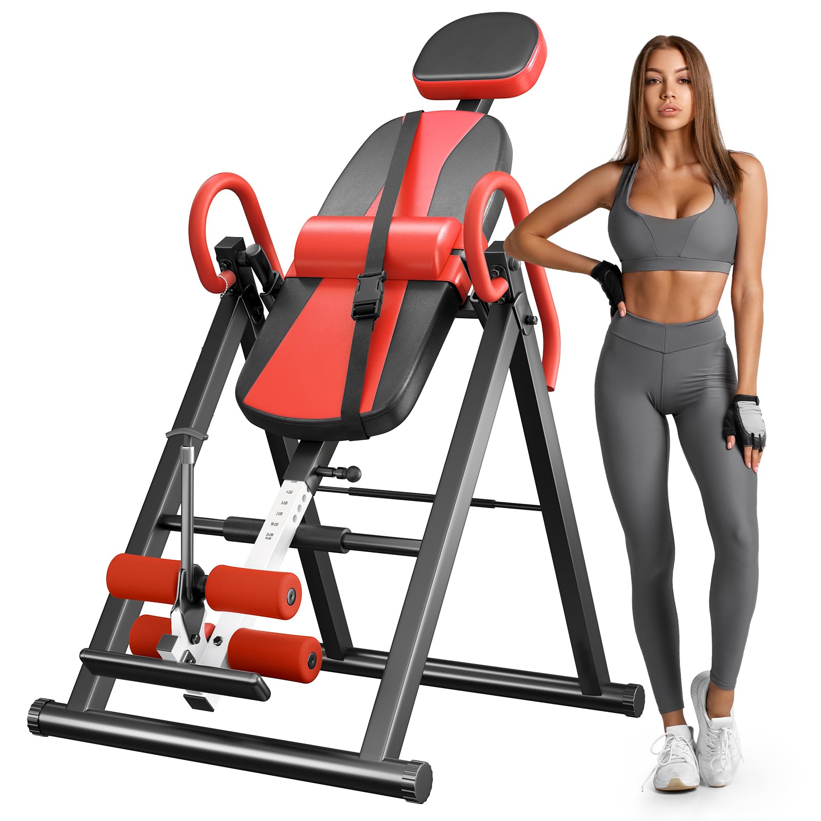 YOLEO Gravity Inversion Table for Back Pain Relief 2026 New Inversion Table | w/Lumbar Support, Easy to Assemble, Back Stretcher Machine 300 lbs