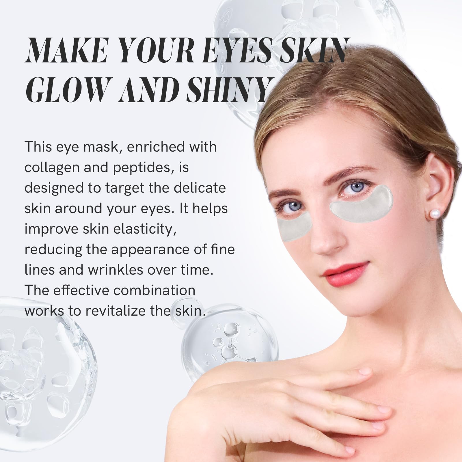 PEAUAMIE Under Eye Patches Gold and Hyaluronic Acid for puffy eyes,Rose Eye Masks for Dark Circles and Puffiness skin care Smooth Wrinkles products 30 Pairs
