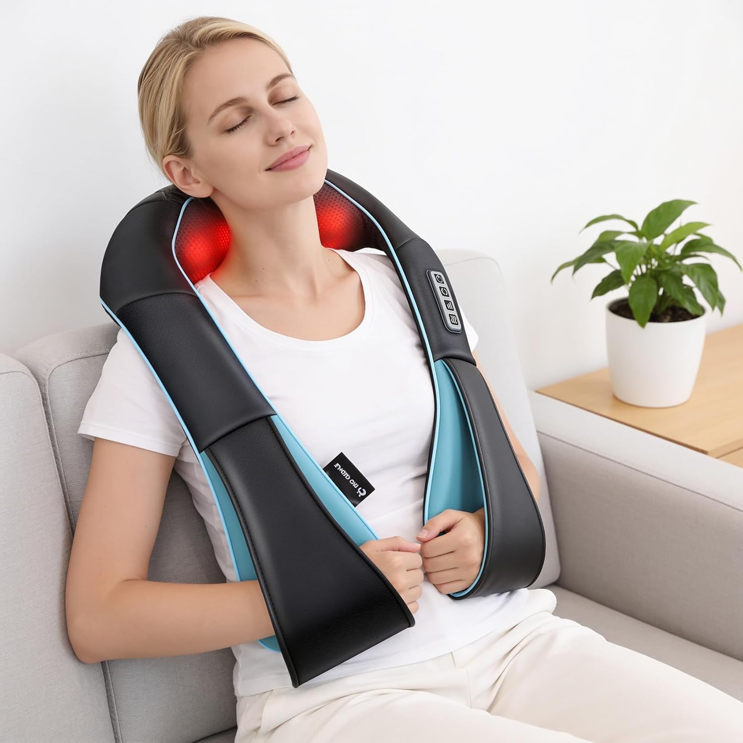 Mo Cuishle Women Men Gifts, Shiatsu Back Shoulder & Neck Massager with Heat | Electric Deep Tissue 4D Kneading Massage, Best Gifts for Mom Dad Wife Husband her Him, Christmas, Birthday (NOT Cordless)