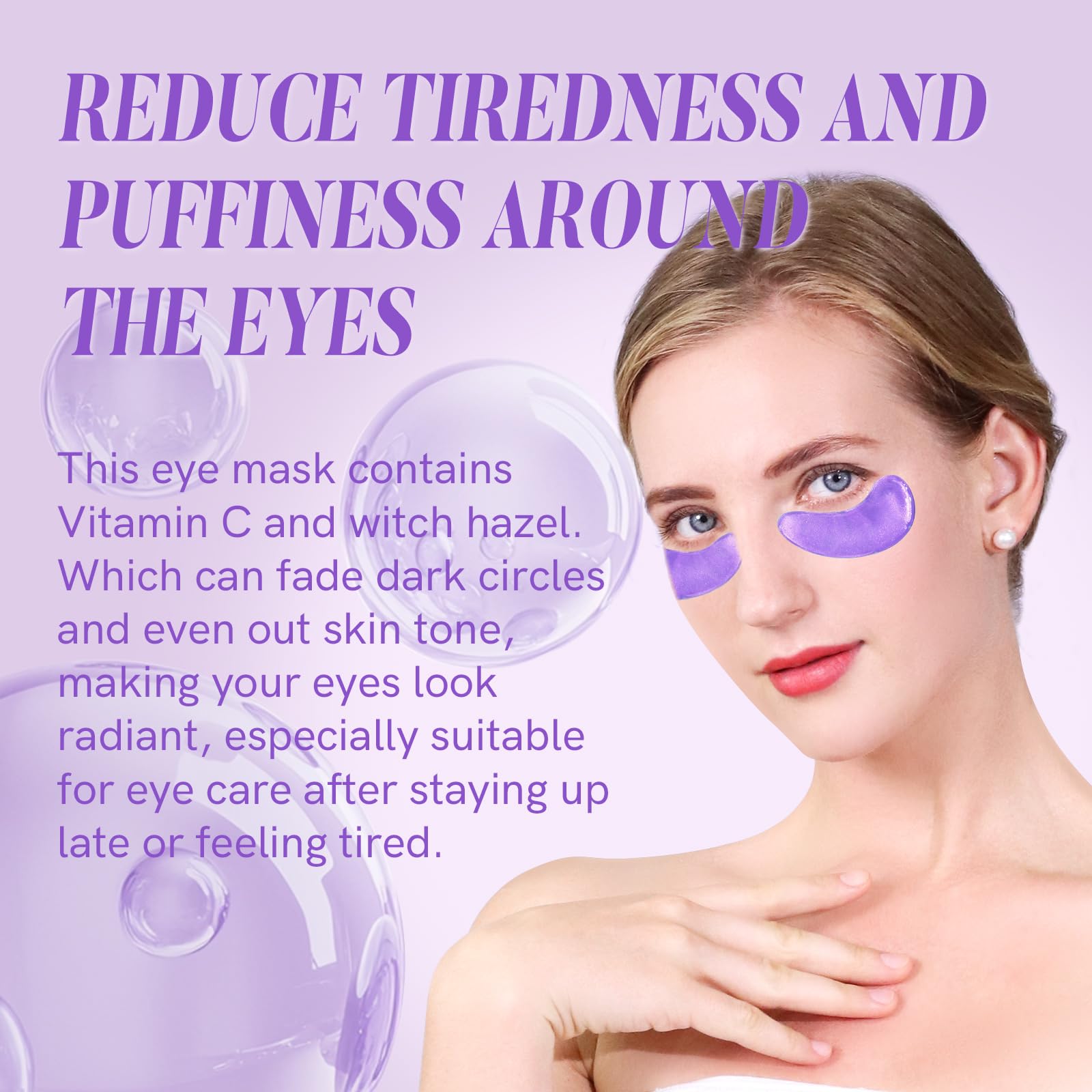 PEAUAMIE Under Eye Patches Gold and Hyaluronic Acid for puffy eyes,Rose Eye Masks for Dark Circles and Puffiness skin care Smooth Wrinkles products 30 Pairs