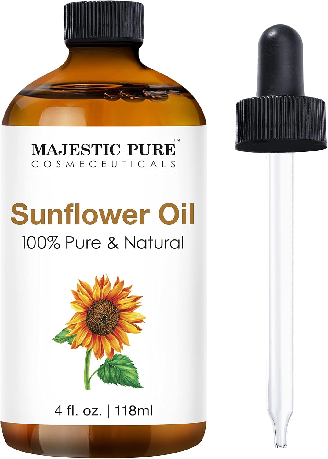 Majestic Pure Lavender Essential Oil for Diffuser - 4 Fl Oz | 100% Natural Essentials Oils for Aromatherapy, Soap and Candle Making Fragrance, Massage and Skin, Lavender Oil
