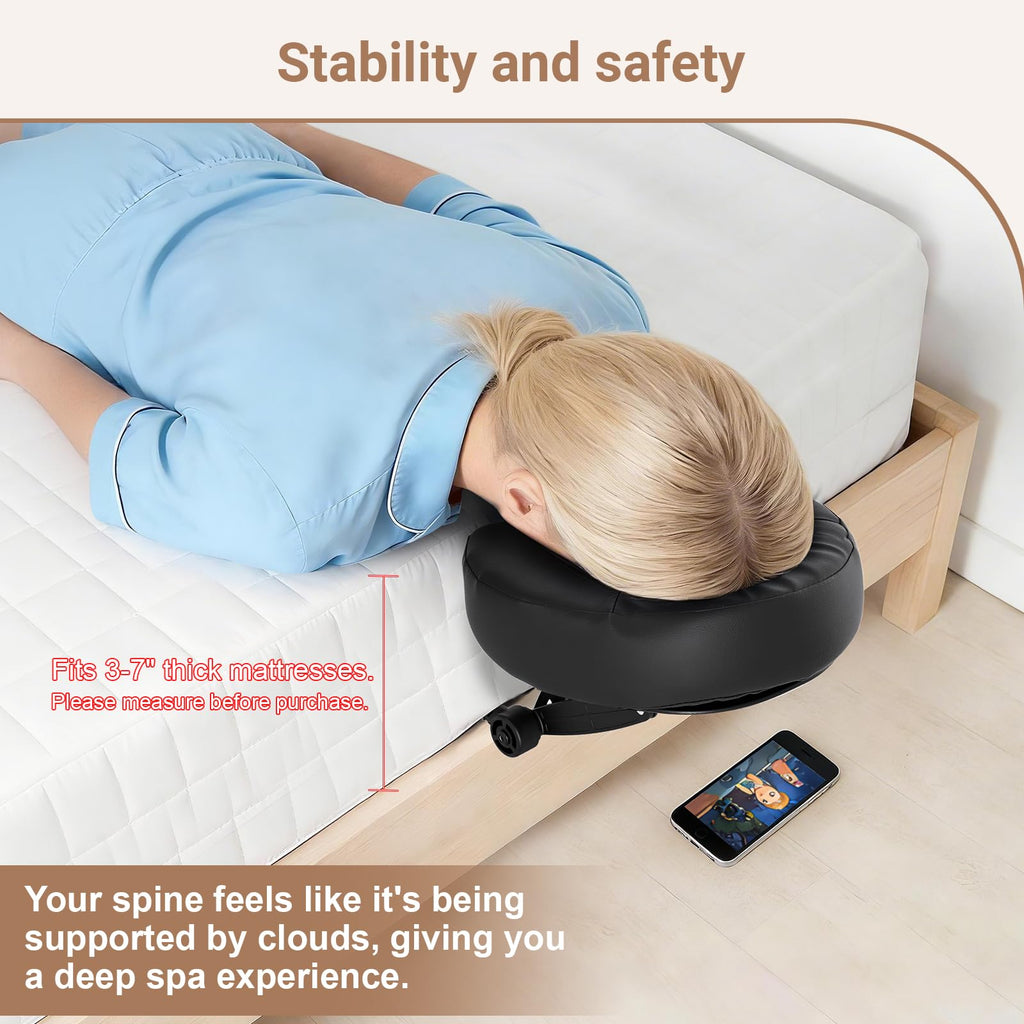 Face Down Massage Pillow for Sleeping, Non-Slip Bottom | Face Down Pillow with Non-Slip Bottom Home Head Cushion and Chest Cushion for SPA & Sleep (Gray)