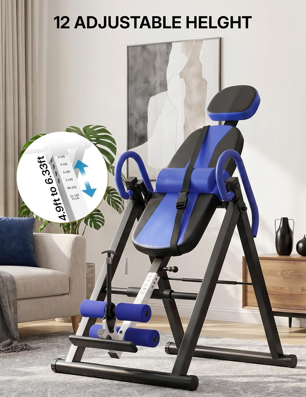 YOLEO Gravity Inversion Table for Back Pain Relief 2026 New Inversion Table | w/Lumbar Support, Easy to Assemble, Back Stretcher Machine 300 lbs