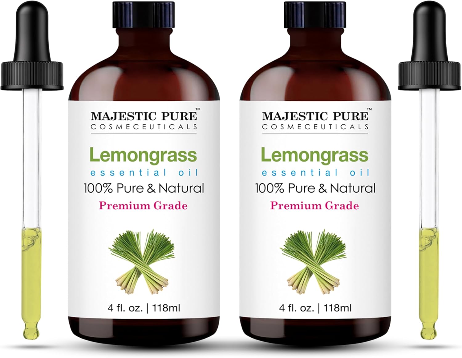 Majestic Pure Lavender Essential Oil for Diffuser - 4 Fl Oz | 100% Natural Essentials Oils for Aromatherapy, Soap and Candle Making Fragrance, Massage and Skin, Lavender Oil