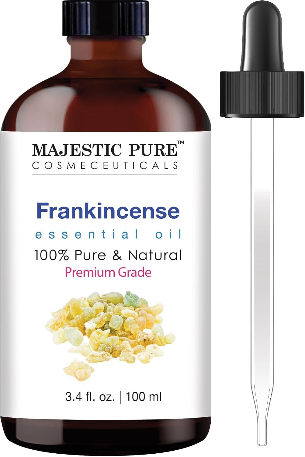 Majestic Pure Lavender Essential Oil for Diffuser - 4 Fl Oz | 100% Natural Essentials Oils for Aromatherapy, Soap and Candle Making Fragrance, Massage and Skin, Lavender Oil