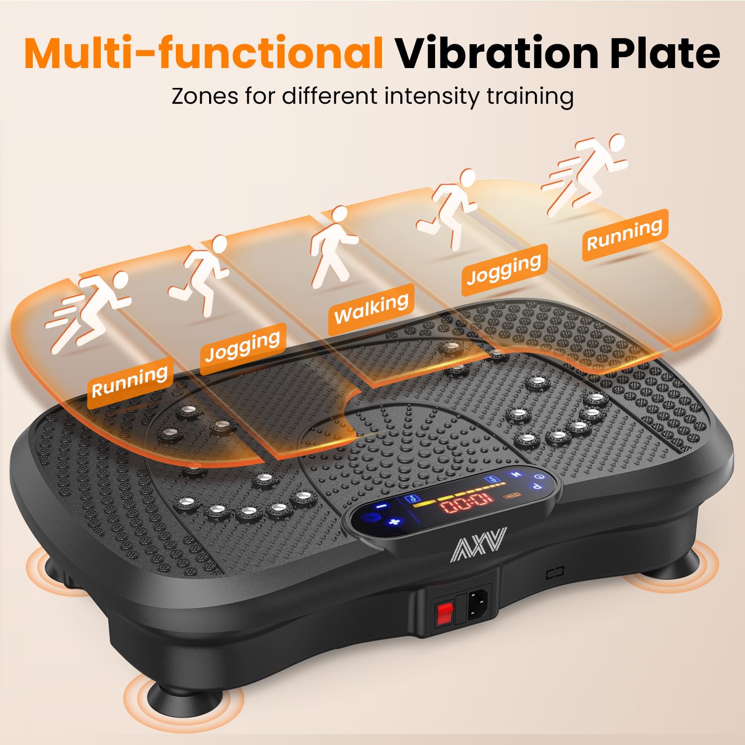 AXV Vibration Plate Exercise Machine Fitness Platform Body Vibrating Board