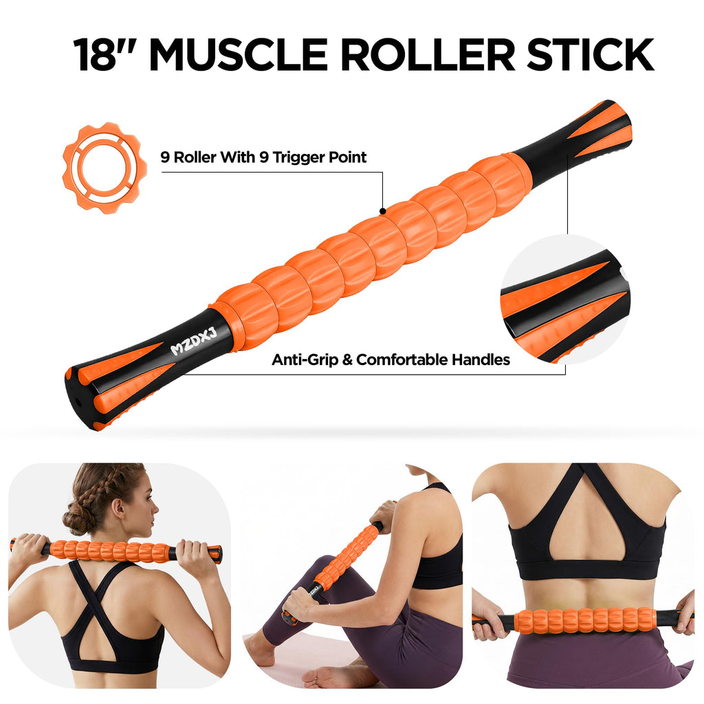 Wooden Cellulite Massage Roller for Legs and Thighs - Handheld Fascia Blaster Tool for Muscle Relief, Lymphatic Drainage & Body Sculpting - Anti Cellulite Massager for Women and Men (12 Wheel)