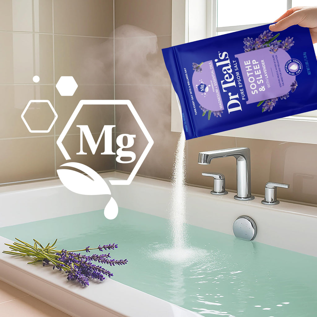 Dr Teal's Epsom Salt Magnesium Soak, Lavender, Eucalyptus & Wellness Trio, 3 lbs (Pack of 3)