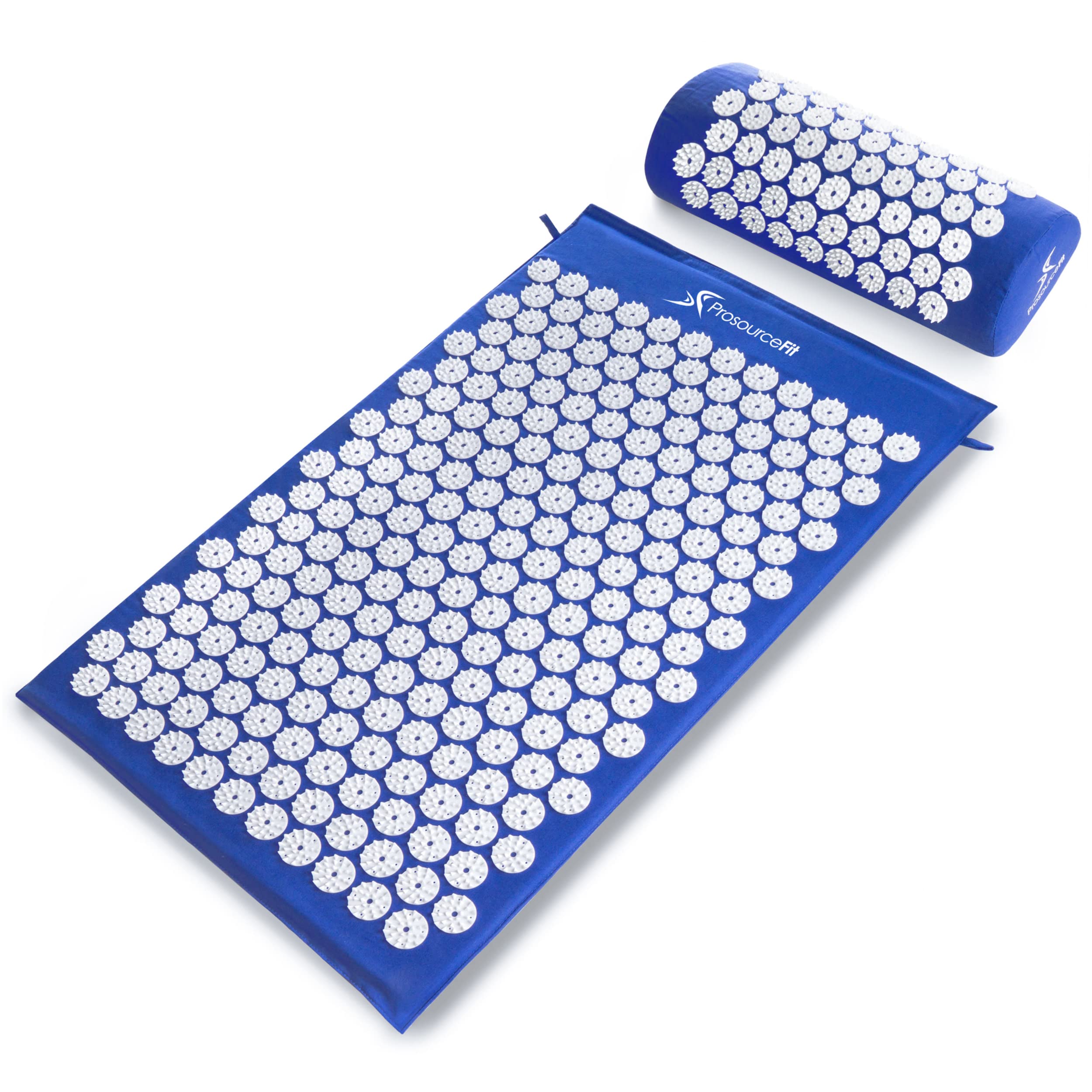 ProsourceFit Acupressure Mat and Pillow Set for Back/Neck Pain Relief and Muscle Relaxation, Grey