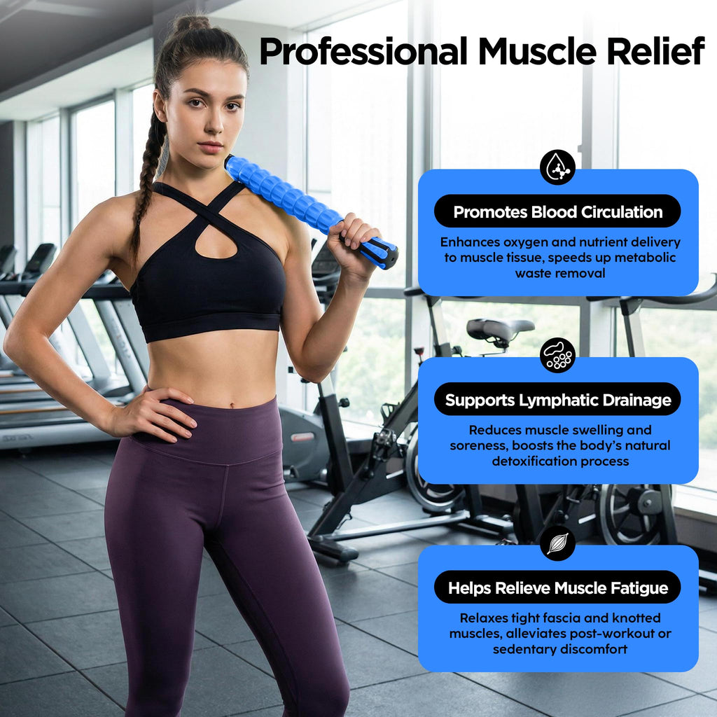 Wooden Cellulite Massage Roller for Legs and Thighs - Handheld Fascia Blaster Tool for Muscle Relief, Lymphatic Drainage & Body Sculpting - Anti Cellulite Massager for Women and Men (12 Wheel)