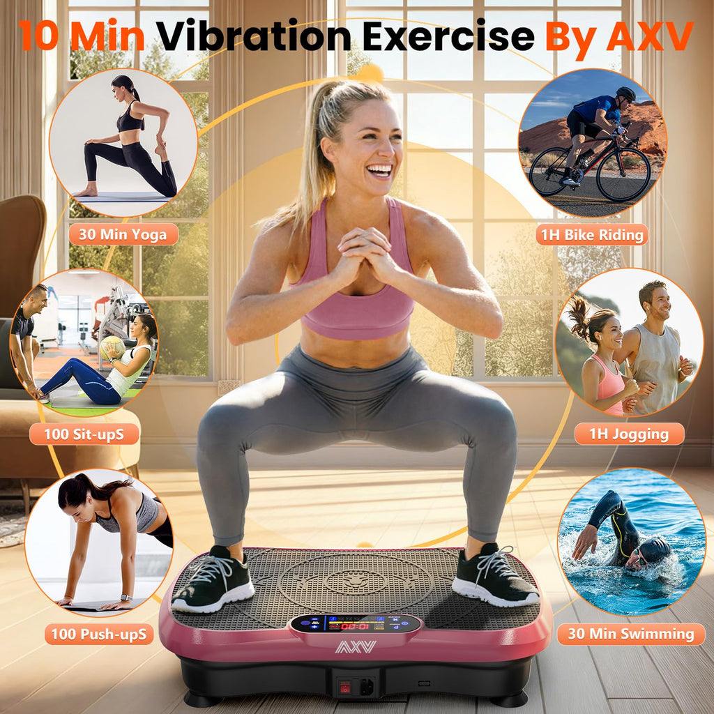 AXV Vibration Plate Exercise Machine Fitness Platform Body Vibrating Board