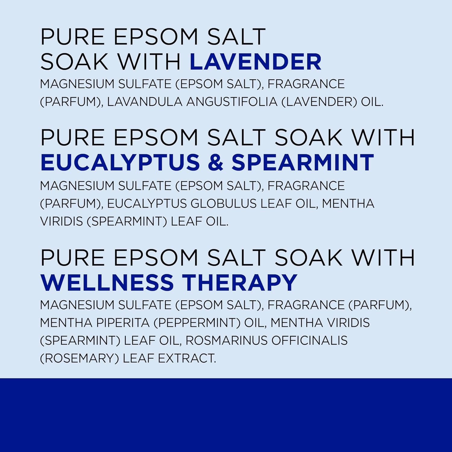 Dr Teal's Epsom Salt Magnesium Soak, Lavender, Eucalyptus & Wellness Trio, 3 lbs (Pack of 3)
