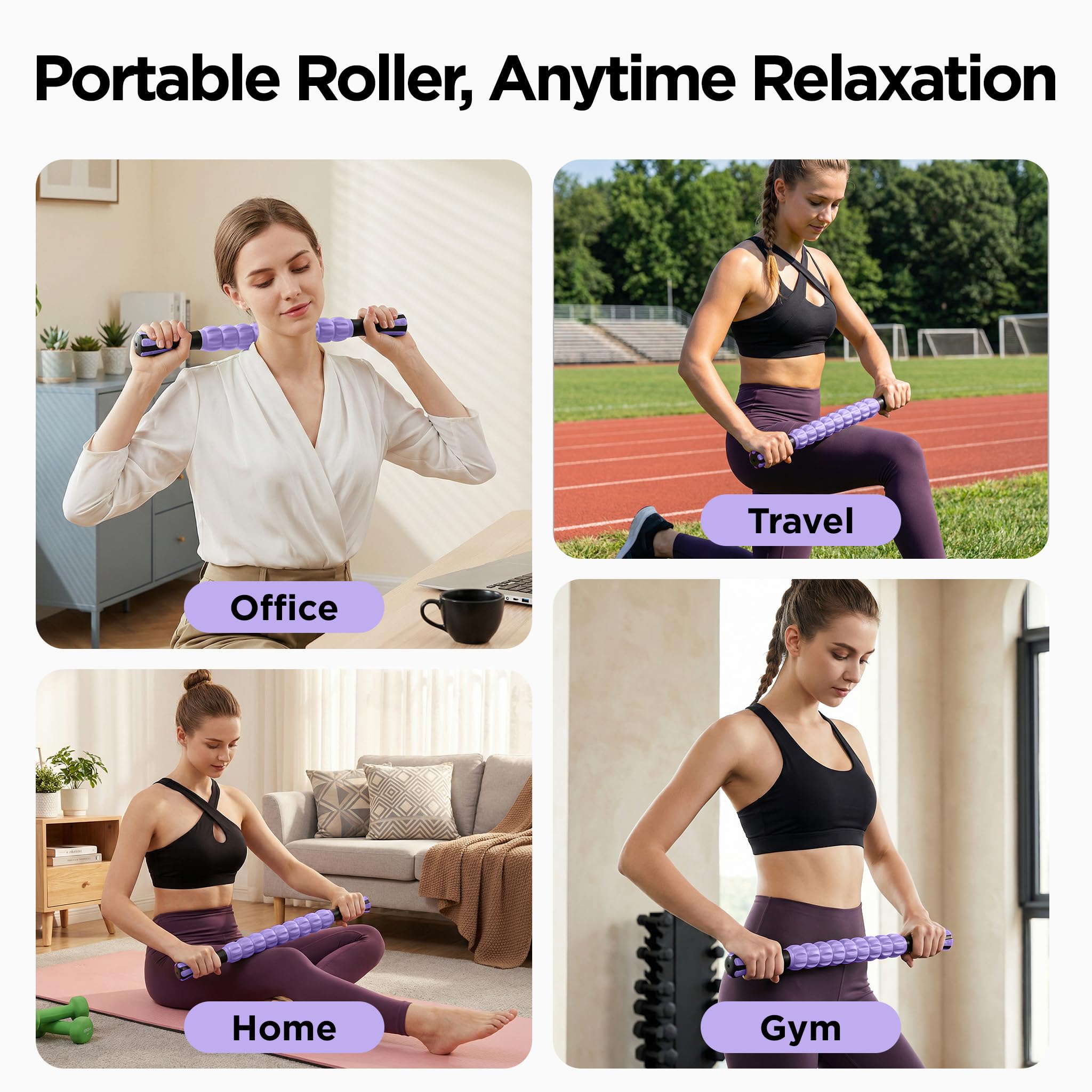Wooden Cellulite Massage Roller for Legs and Thighs - Handheld Fascia Blaster Tool for Muscle Relief, Lymphatic Drainage & Body Sculpting - Anti Cellulite Massager for Women and Men (12 Wheel)