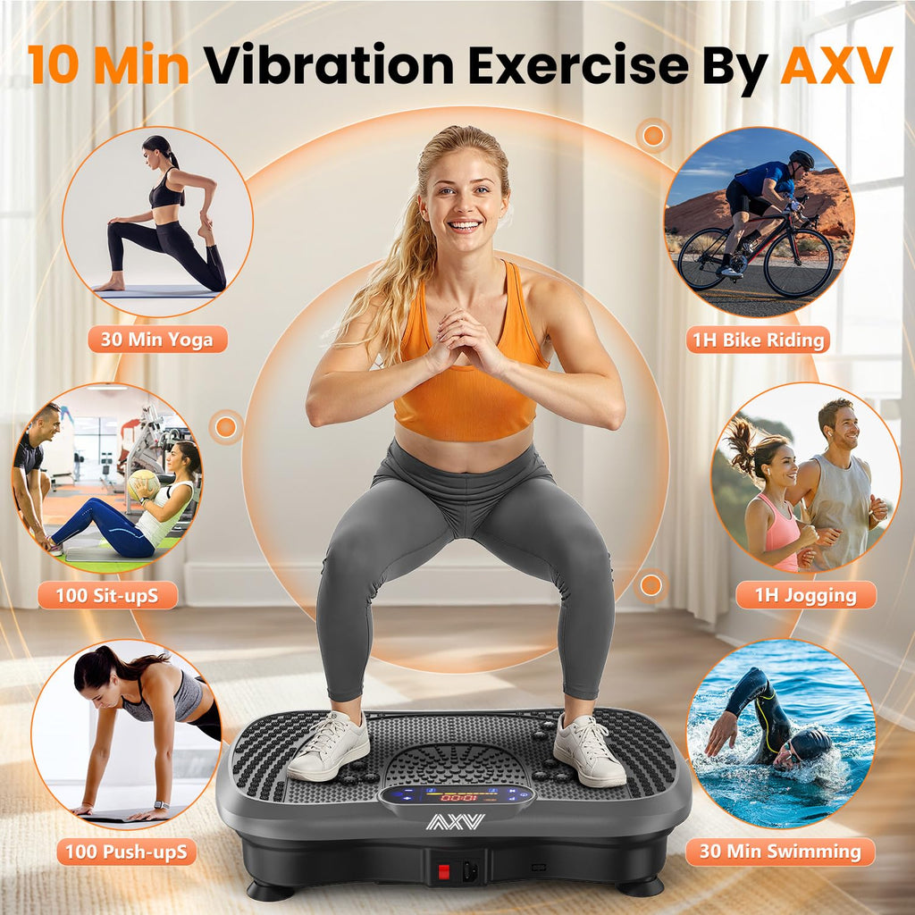 AXV Vibration Plate Exercise Machine Fitness Platform Body Vibrating Board