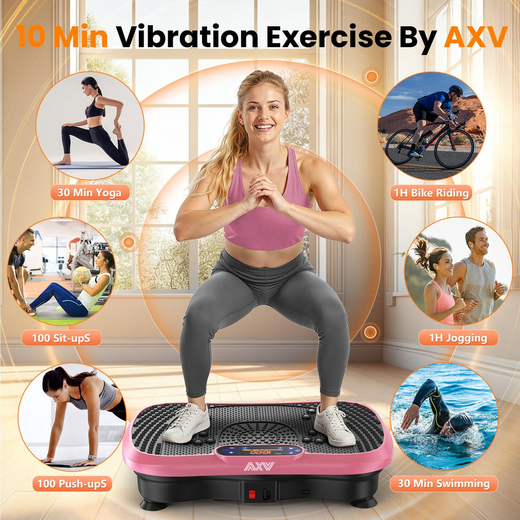 AXV Vibration Plate Exercise Machine Fitness Platform Body Vibrating Board
