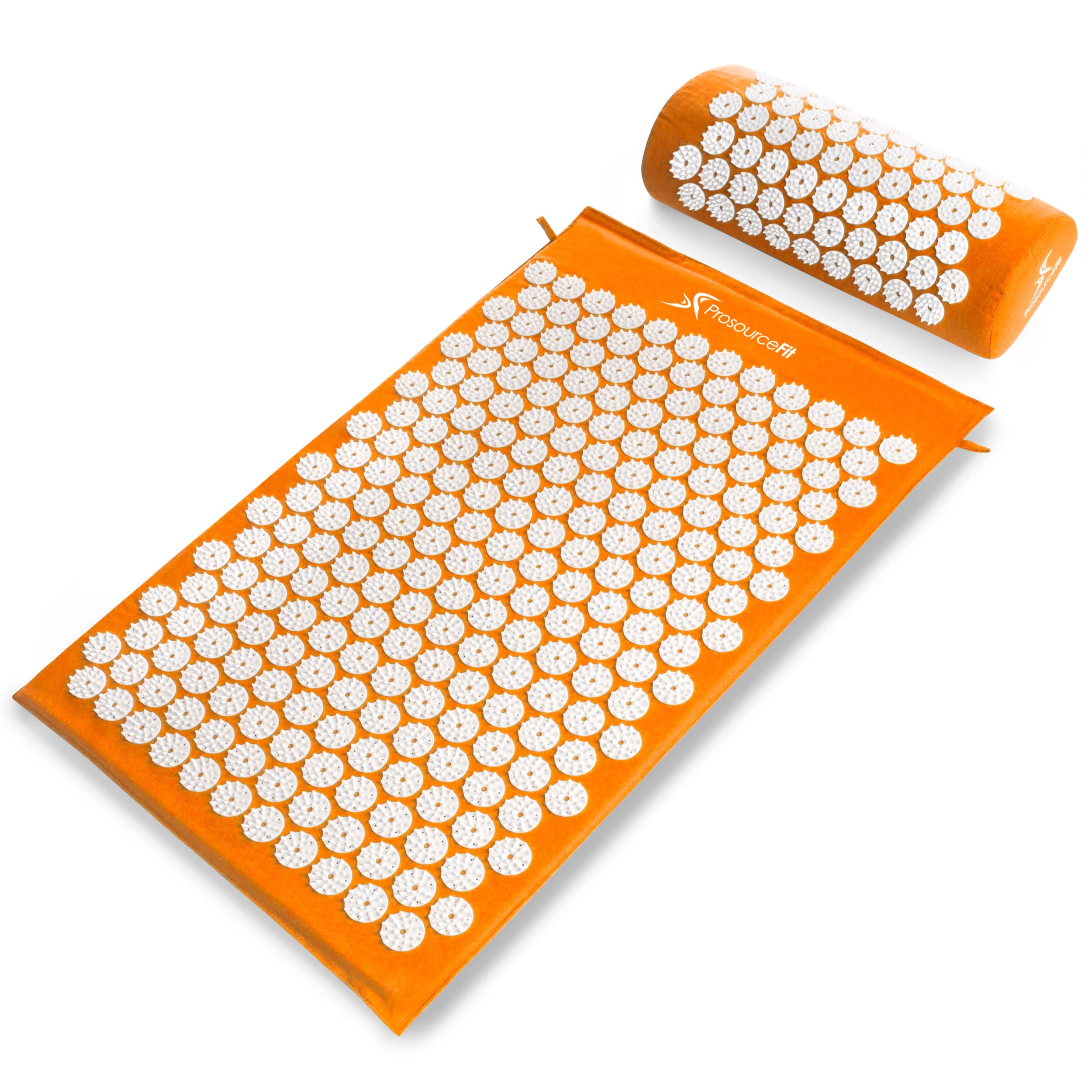 ProsourceFit Acupressure Mat and Pillow Set for Back/Neck Pain Relief and Muscle Relaxation, Grey