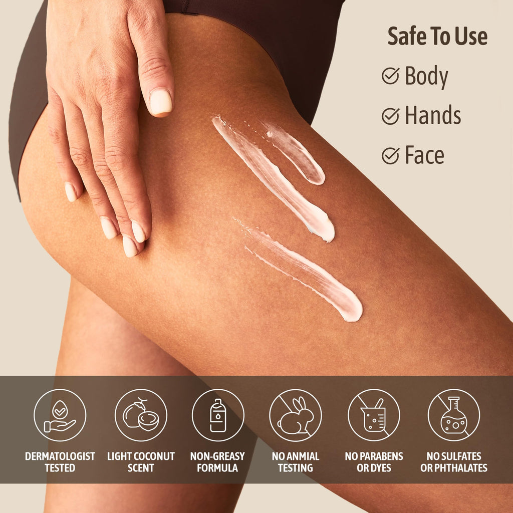 NATURE WELL Coconut Oil Moisturizing Cream for Dry Skin – Deep Hydration Lotion for Face, Body & Hands, Spa Quality Skincare, Softens & Smooths, Non-Greasy, Fast Absorbing, Scented, 16 Oz (Pack of 2)