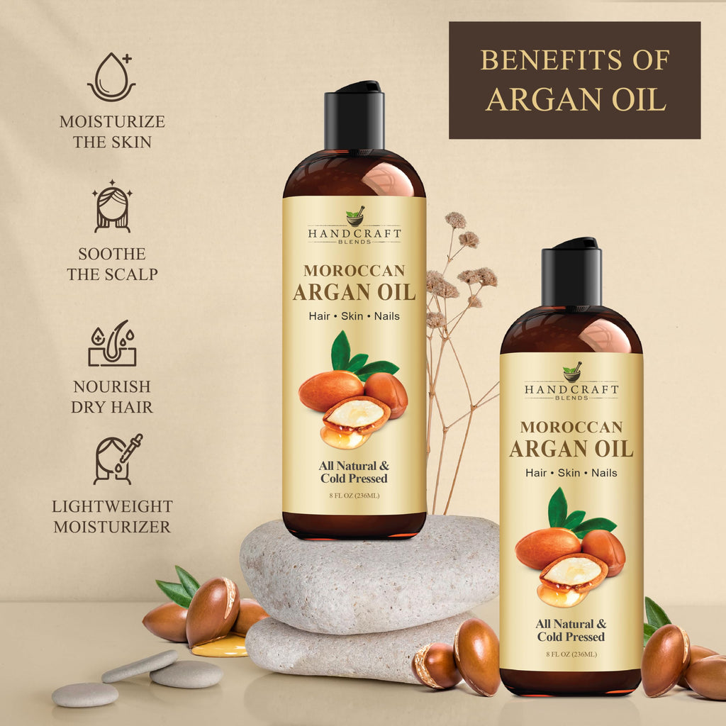 Handcraft Blends Cold-Pressed Organic Castor Oil 16 Fl Oz | Glass Bottle | Roll on Bottle | 100% Pure and Natural | Premium Grade Carrier Oil | Hair, Eyelashes and Eyebrows | Hair and Body