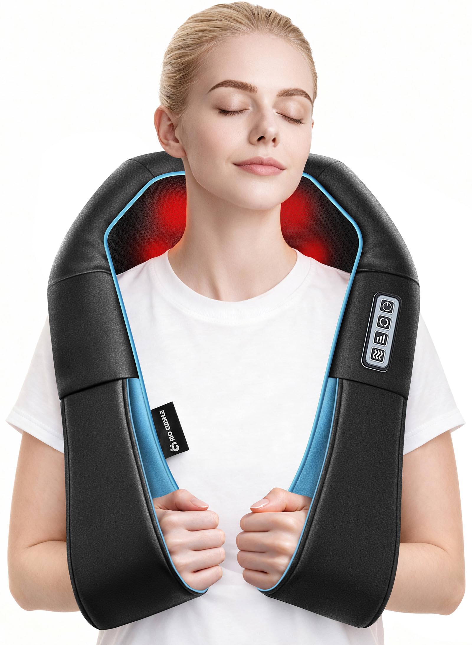 Mo Cuishle Women Men Gifts, Shiatsu Back Shoulder & Neck Massager with Heat | Electric Deep Tissue 4D Kneading Massage, Best Gifts for Mom Dad Wife Husband her Him, Christmas, Birthday (NOT Cordless)