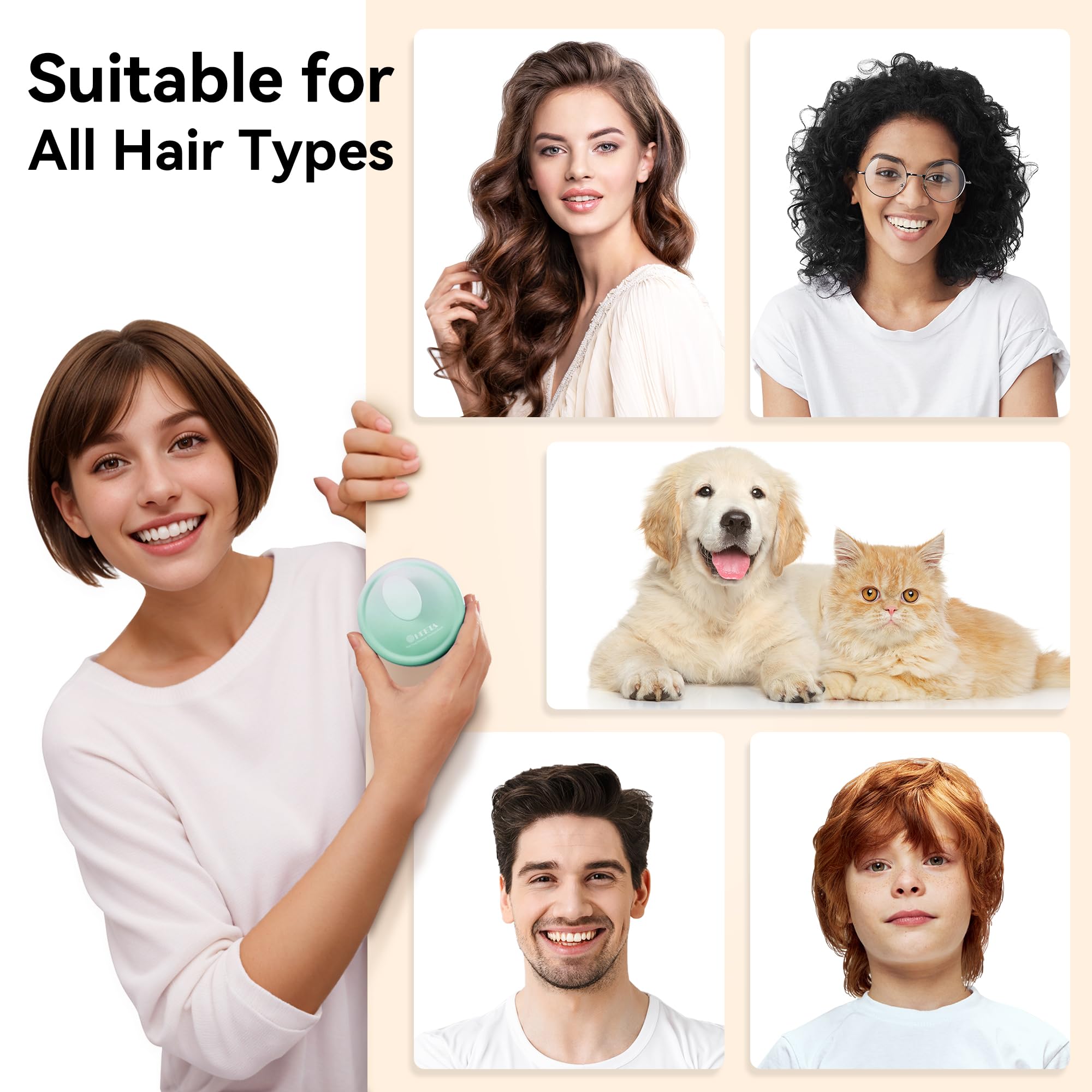 HEETA Scalp Massager Hair Growth Scrubber for Dandruff Removal Hair Care | Silicone Head Massager Relaxing, Shampoo Brush Cleansing Exfoliating for All Hair Type, Easy-Grip, Bath Shower Accessories