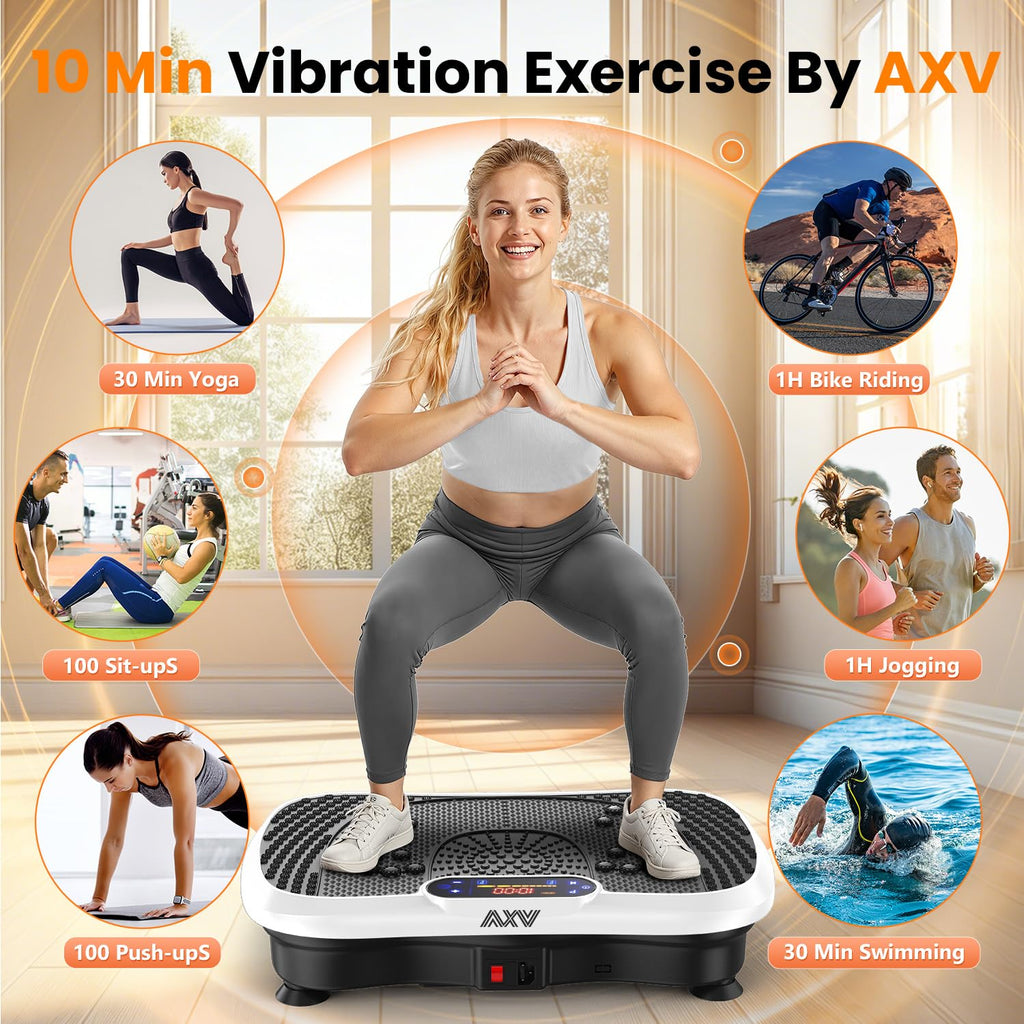 AXV Vibration Plate Exercise Machine Fitness Platform Body Vibrating Board