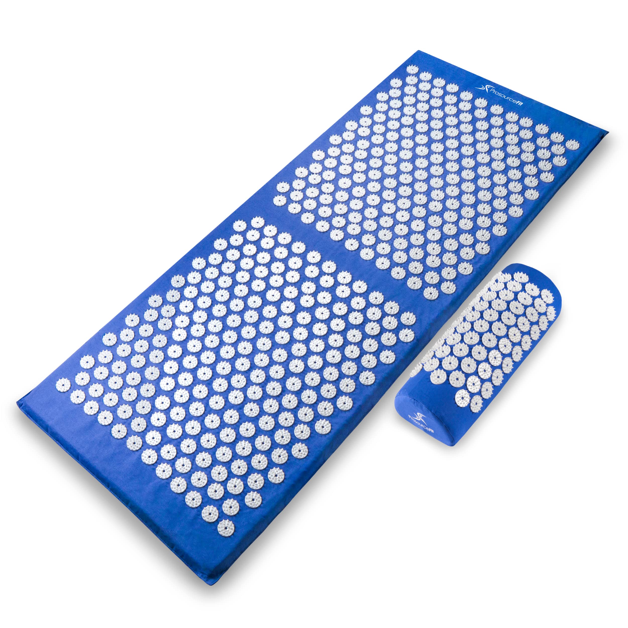 ProsourceFit Acupressure Mat and Pillow Set for Back/Neck Pain Relief and Muscle Relaxation, Grey