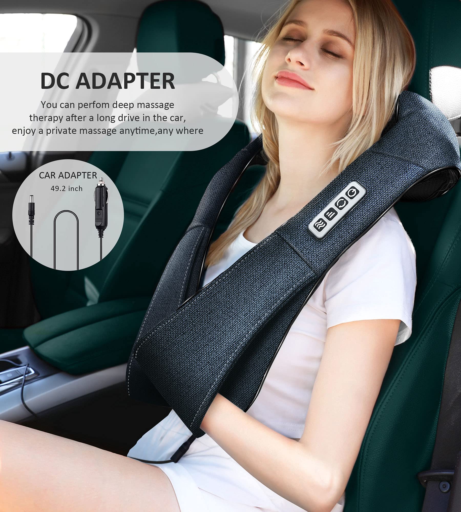 Mo Cuishle Women Men Gifts, Shiatsu Back Shoulder & Neck Massager with Heat | Electric Deep Tissue 4D Kneading Massage, Best Gifts for Mom Dad Wife Husband her Him, Christmas, Birthday (NOT Cordless)