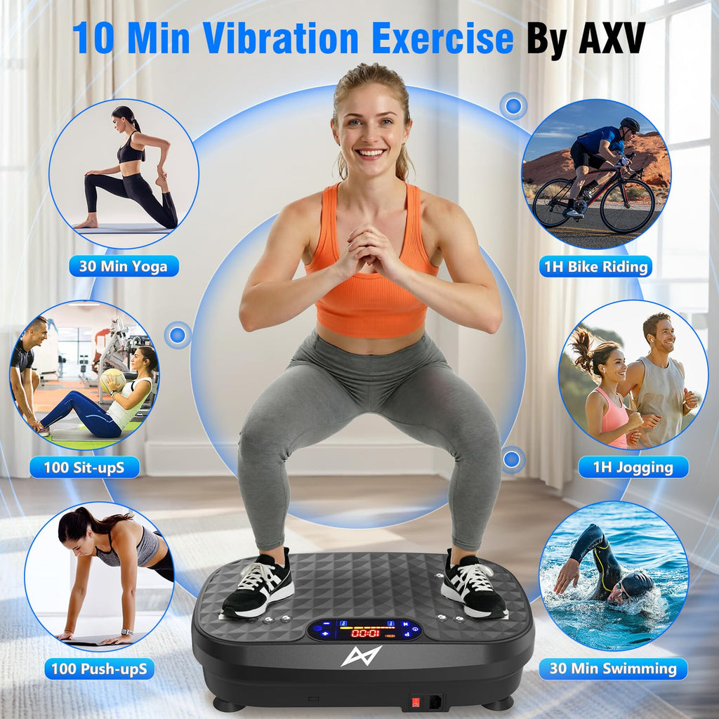 AXV Vibration Plate Exercise Machine Fitness Platform Body Vibrating Board