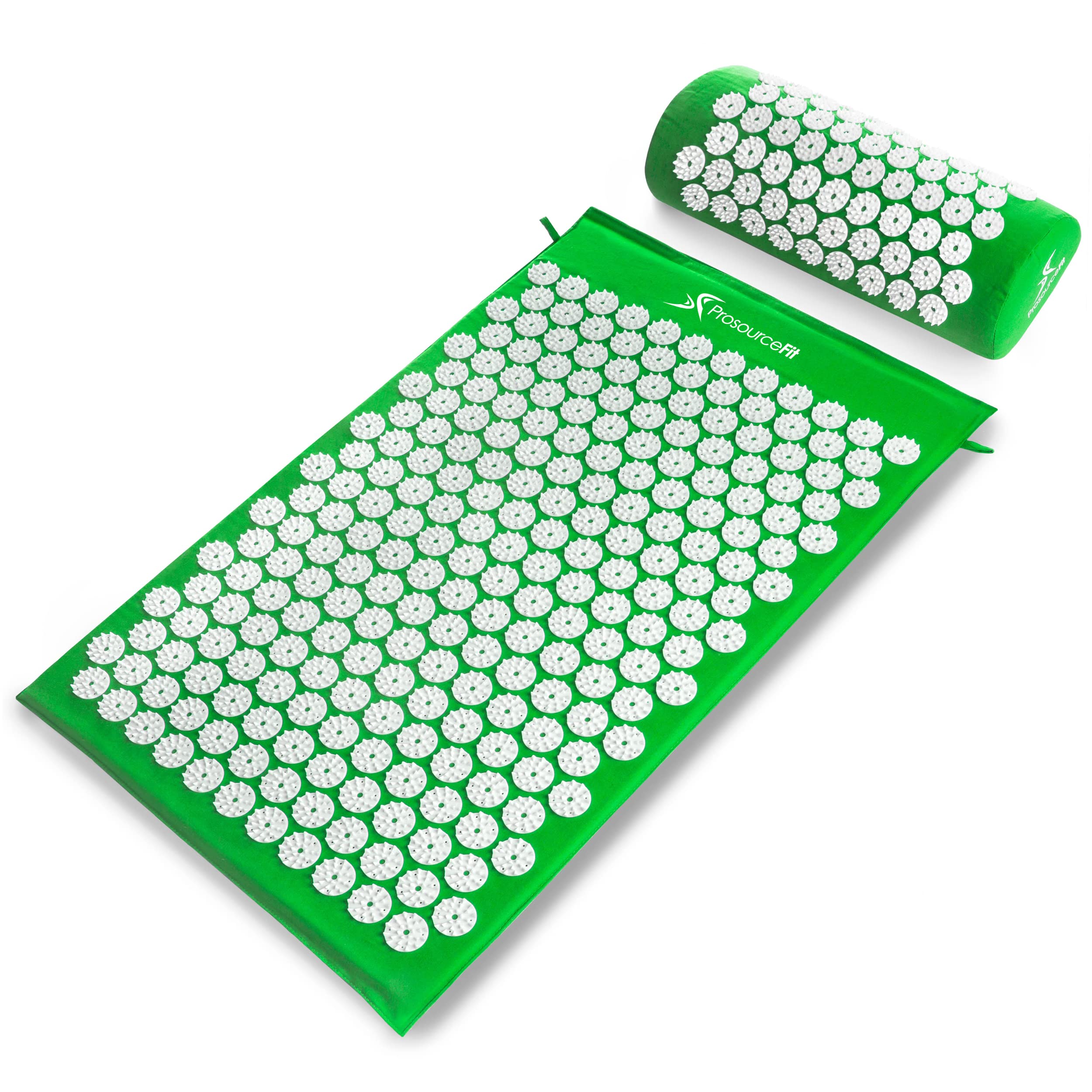 ProsourceFit Acupressure Mat and Pillow Set for Back/Neck Pain Relief and Muscle Relaxation, Grey