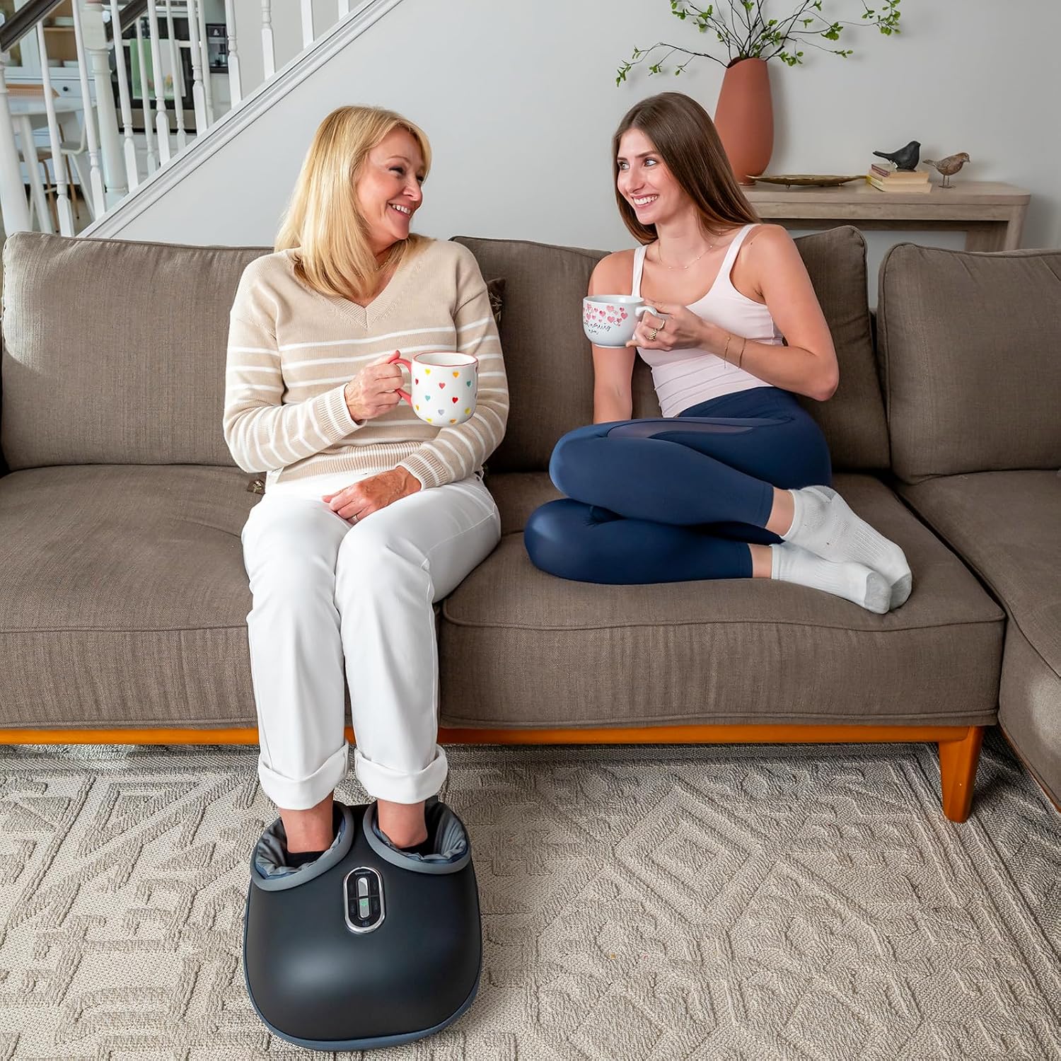 Nekteck Shiatsu Foot Massager with Heat [2026 Upgraded], 3 Modes Deep Kneading Therapy Air Compression, Feet Massage for Plantar Fasciitis, Relaxation Gifts for Men Women Mom Dad Birthday